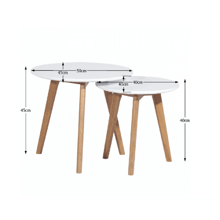 Set 2 masute de cafea MALTO NEW din MDF si lemn, 50x50x45 cm. Design modern, livrate demontat. La comanda, livrare 2-3 saptamani. Comanda pe Armonia Sibiu.