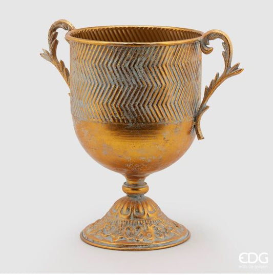 Cupa metalica aurie  cu manere